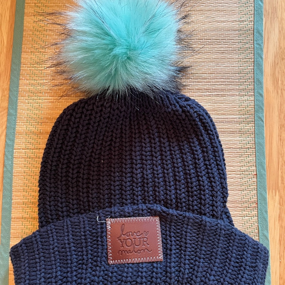 Navy Love Your Melon Pom beanie